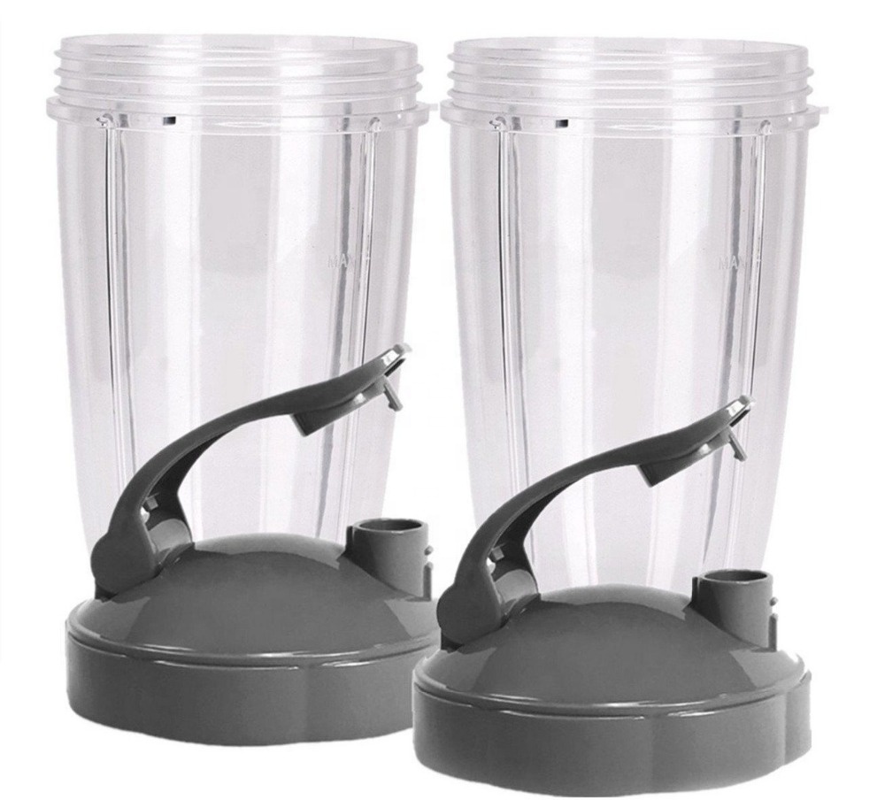 (2 шт. в упаковке) 600W 900 Вт Nutri смеситель 24oz высокий стакан с откидной верхней идти крышкой