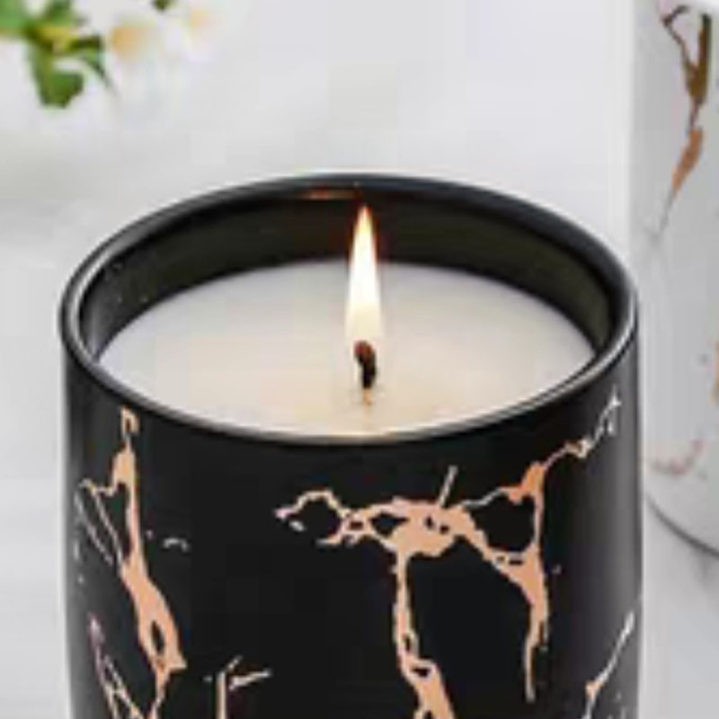 Luxury Handmade Soy Wax Glass Scented Candle  Private Label Scented Logo Glass Jar