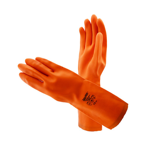 Chemical Resistant Natural Rubber Gloves Manufacturer Long Sleeve Gloves Safety Household Work Gloves SAFETYWARE