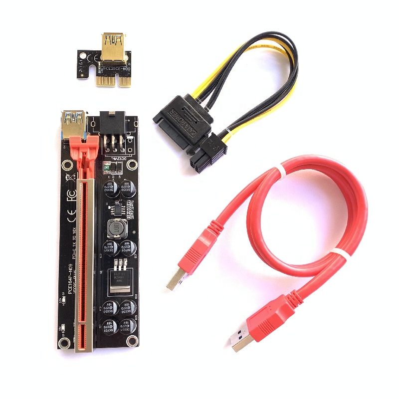 VER 009S Plus PCIe 1x до 16x Райзер карта расширения 6pin PCIe карта адаптера Райзера