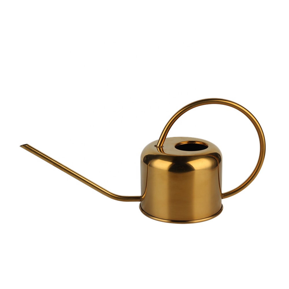 Mini Household Stainless Steel Watering Can High Quality Long Spout Watering Can Metal Gold Watering Can