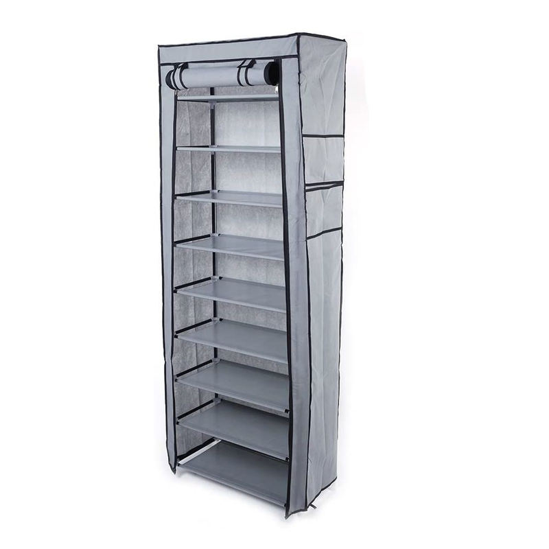 8-Tier Shoe Rack Large Capacity Shoe Shelf Stable and Sturdy Shoe Storage Organizer Dustproof Closet
