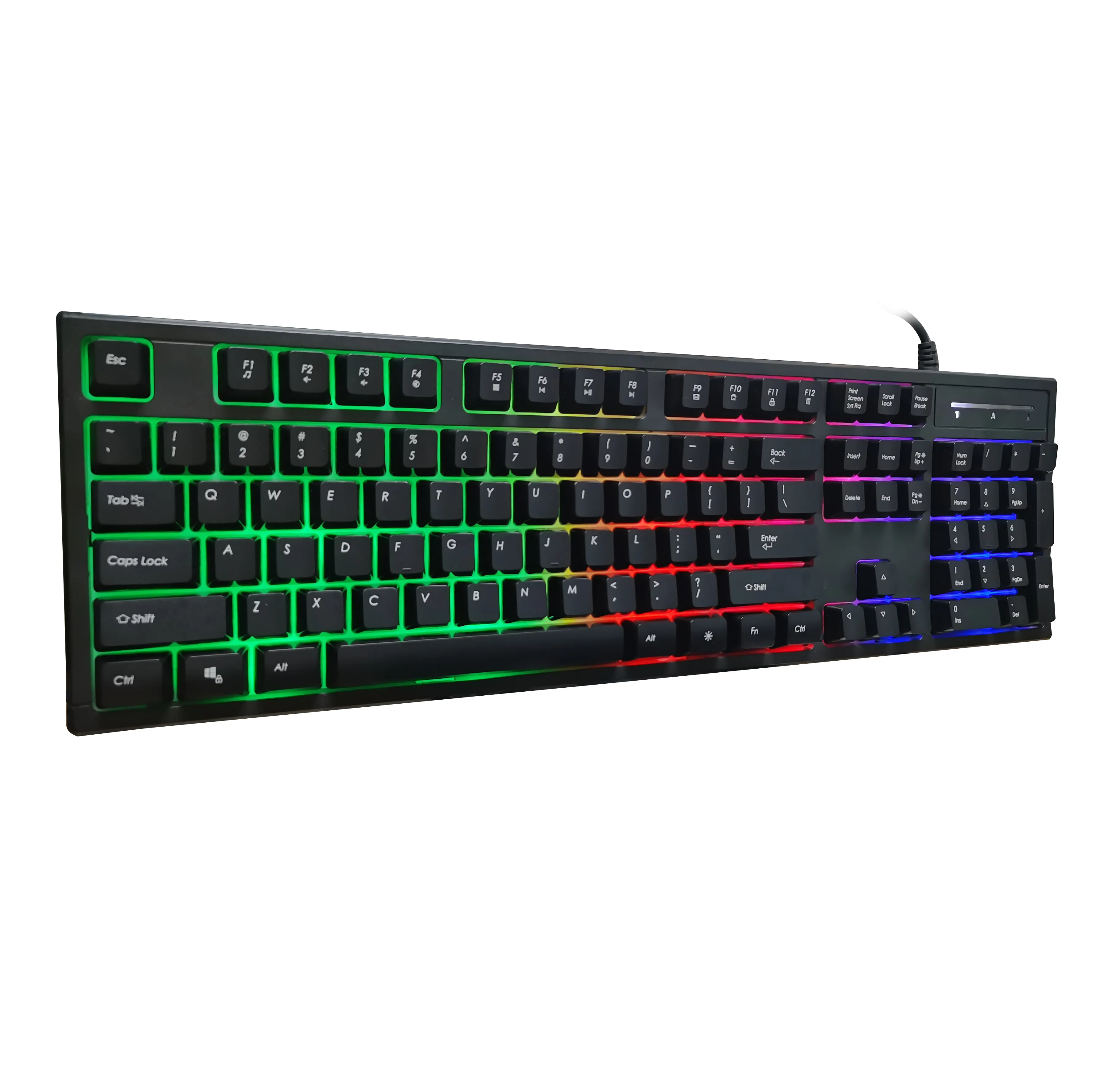2021 Keyboard Back-light RGB Waterproof Professional Gaming Keyboard Wired 104 Keys with multimedia function
