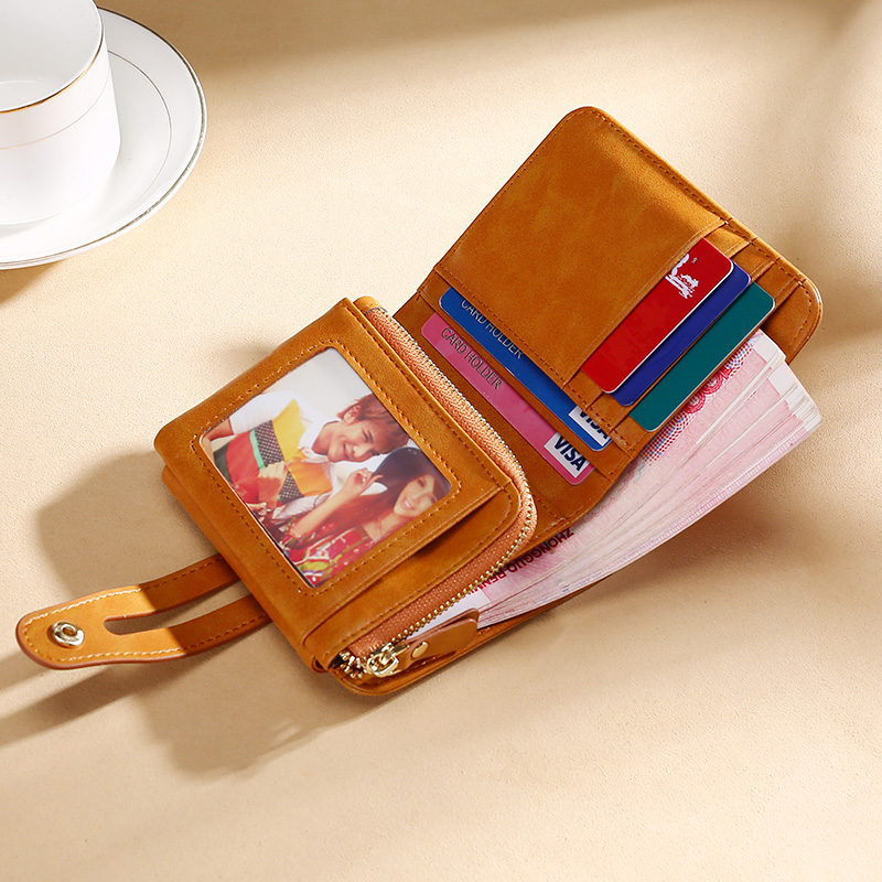 Короткий кошелек из натуральной кожи с блокировкой RFID, цветной кожаный держатель для карт