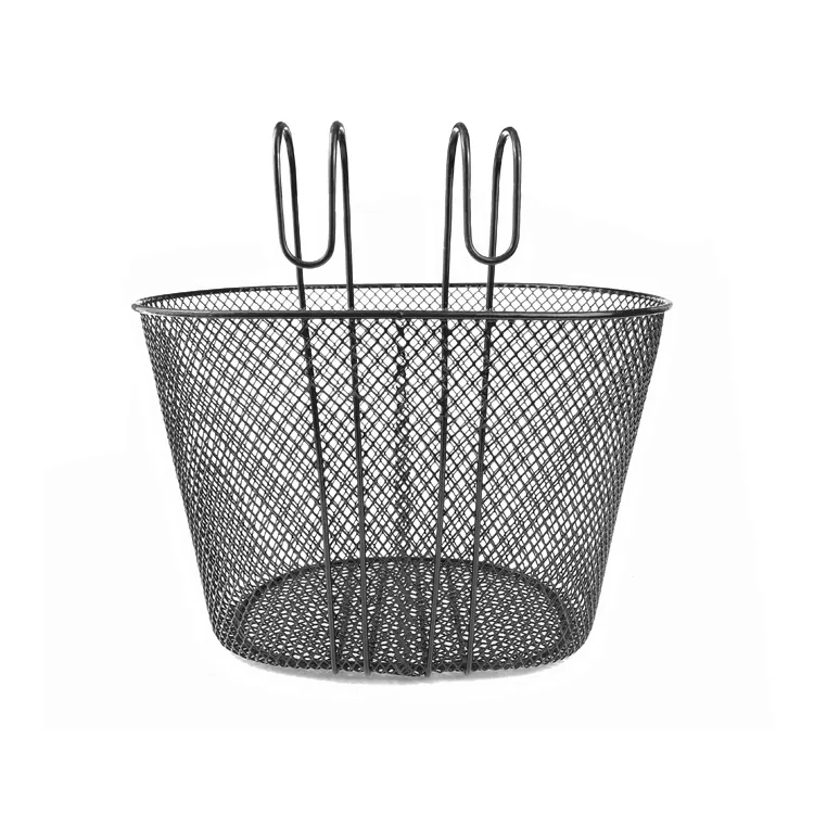 bicycle parts and accessories durable double hook mesh wire basket for bike