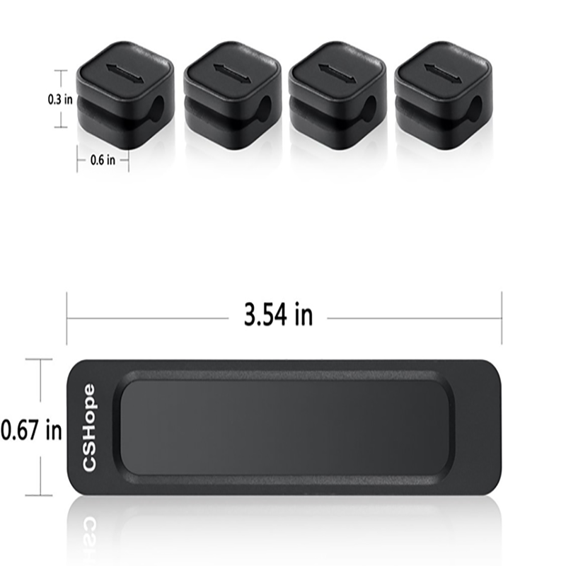 Высококачественный силиконовый Магнитный USB-зажим для зарядного кабеля, набор клейких зажимов для кабеля, органайзер для автомобиля и офиса