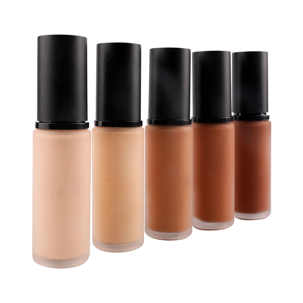Long lasting waterproof vegan 5 colors matte full coverage liquid foundation makeup
