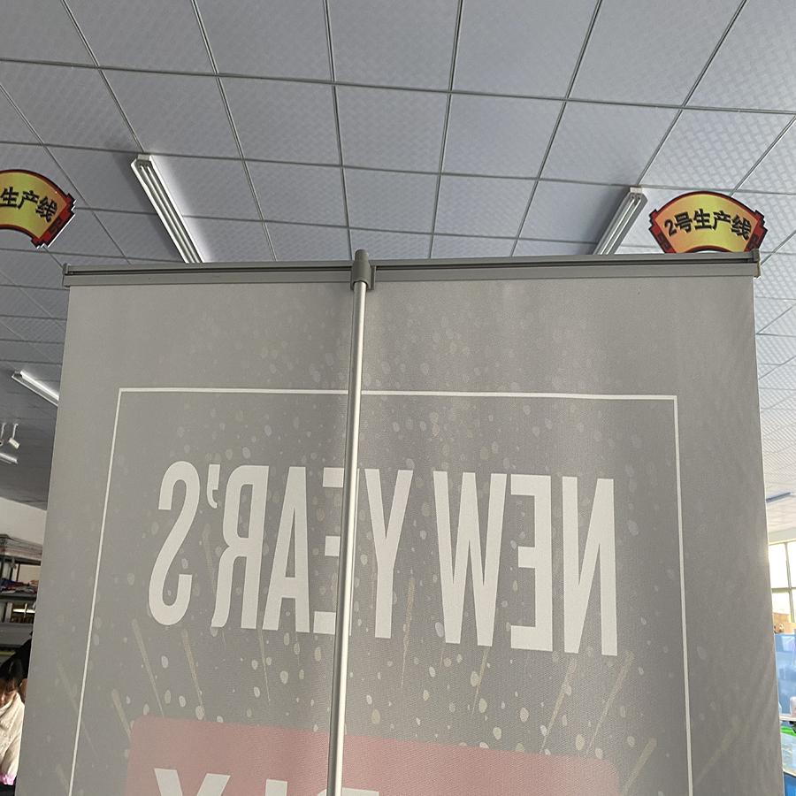 Custom Retractable banner Aluminium moving roll up banner stand shop standing scrolling roll up banner stand
