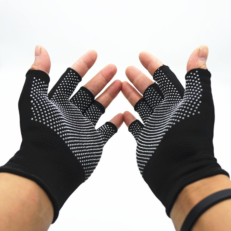 wholesale low cost nylon Glove for Men Women Anti-Slip Fingerless Gloves