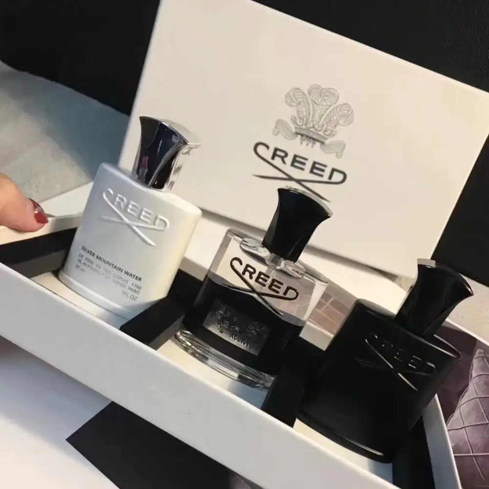 30ml*3 creed kit Parfum High Quality Creed Cologne 3 pcs Sets Aventus Tweed Silver Mountain Water Perfume Fragrance for Men