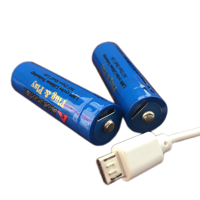 1h Быстрая зарядка 810mAh 1,5 V 3000mWh AA перезаряжаемая литий-ионная батарея USB