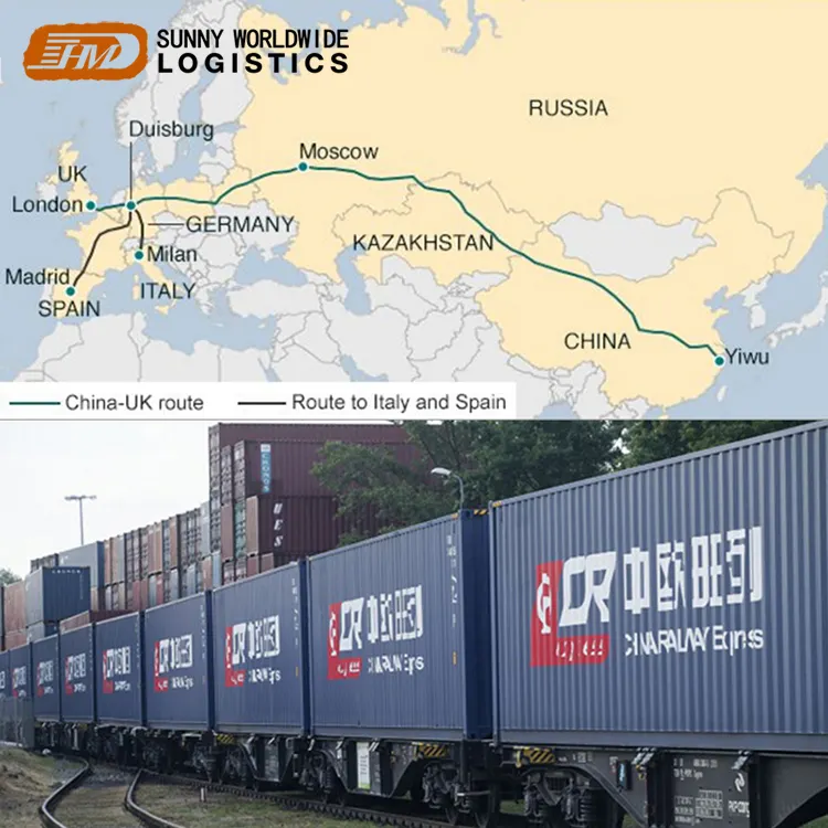 Low Price International Dropshipping Freight Forwarder Railway Shipping Cost China to Russia Europe