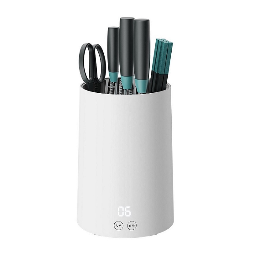 Wholesale Price Simple White UVL Disinfector Knife and fork disinfection for Family UV disinfection drying tool holder