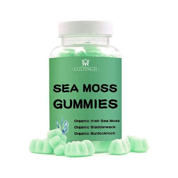 OEM Wholesale Sea Moss Gummies Irish Sea Moss And Bladderwrack Gummies For Immune System 60 Counts
