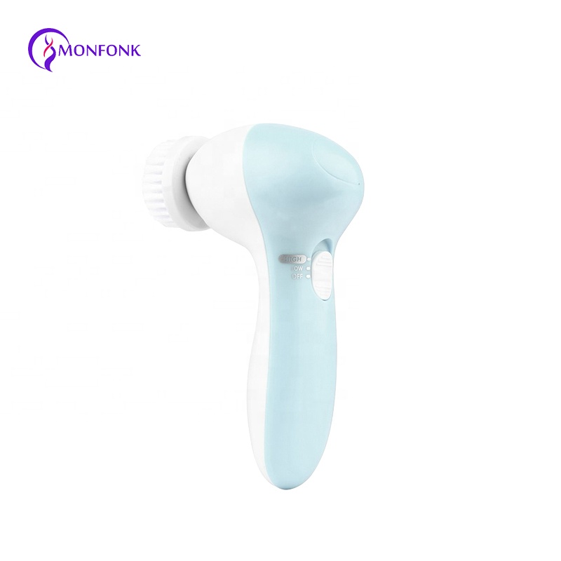 5 in 1 facial hand brush ABS electronic face cleansing brush skin spa massager cleaner for women