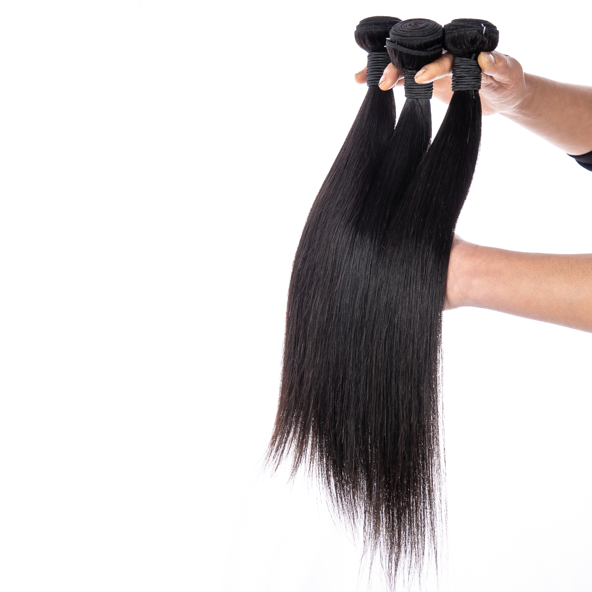 European and American wig spring hair curtain pure color straight spring real hair strip spot Six different clockwork