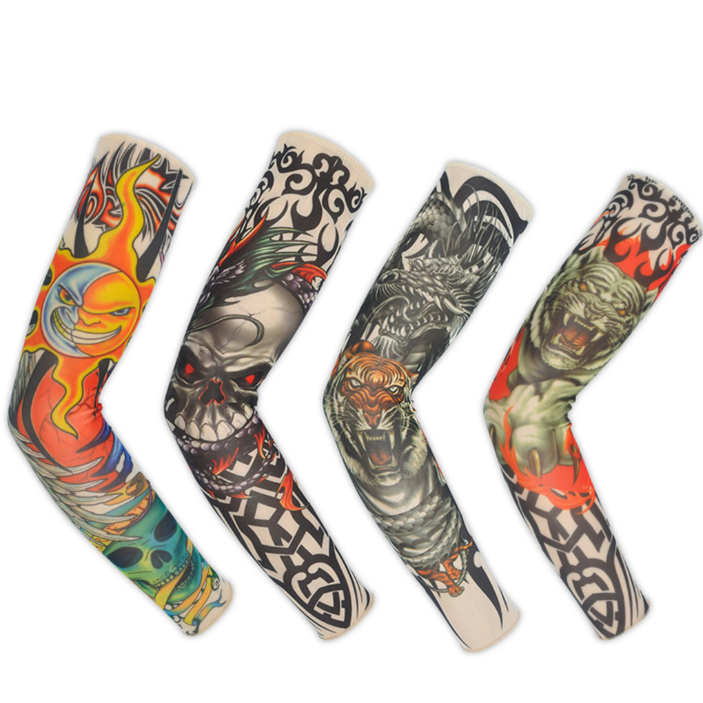 Outdoor Tattoo Sleeve Nylon Arm Warmer Sun Protective Mens Women