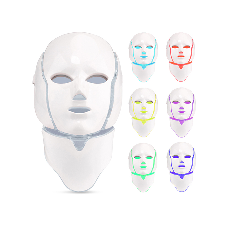 7 Colorful Photon Led Anti Agning Mask Therapy Face Beauty Facial Led Mask Massages 2021