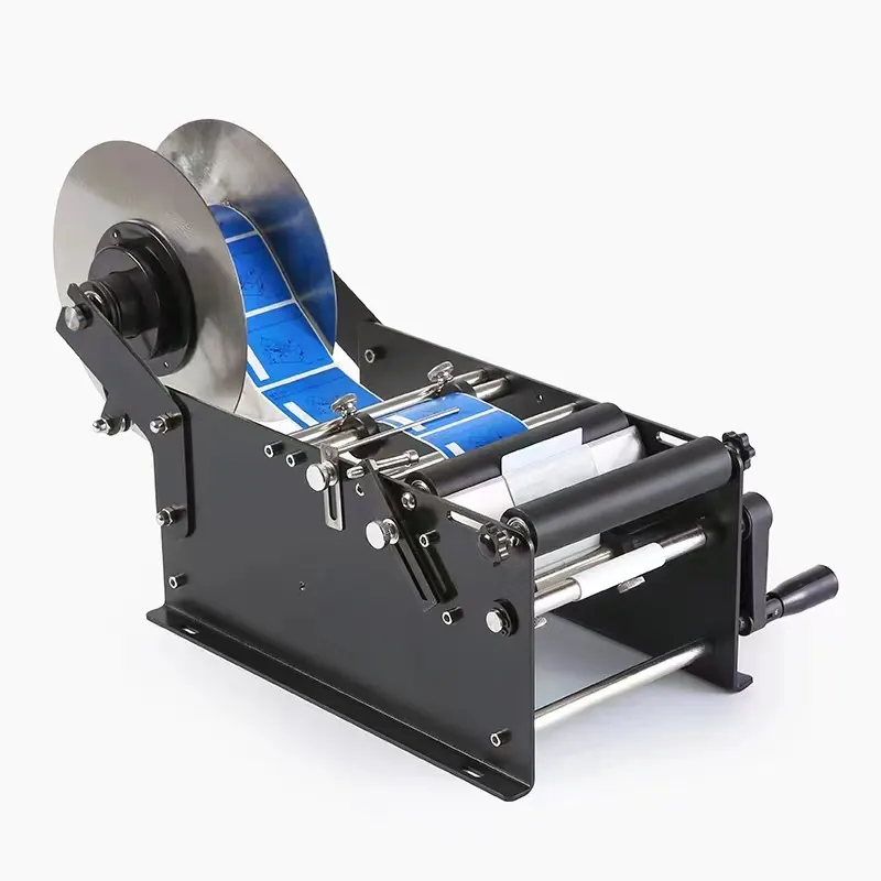 New Arrival Label Sticking Machine for Round Bottle Manual Labeling Machine Wine Bottle Sticker Label Small Packing Machine