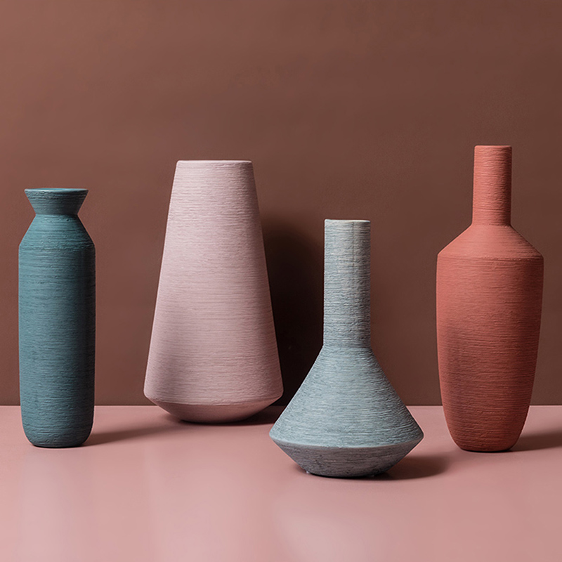 Современный дизайн дома ваза матовый Morandi цвет ваза для цветов по оптовой цене