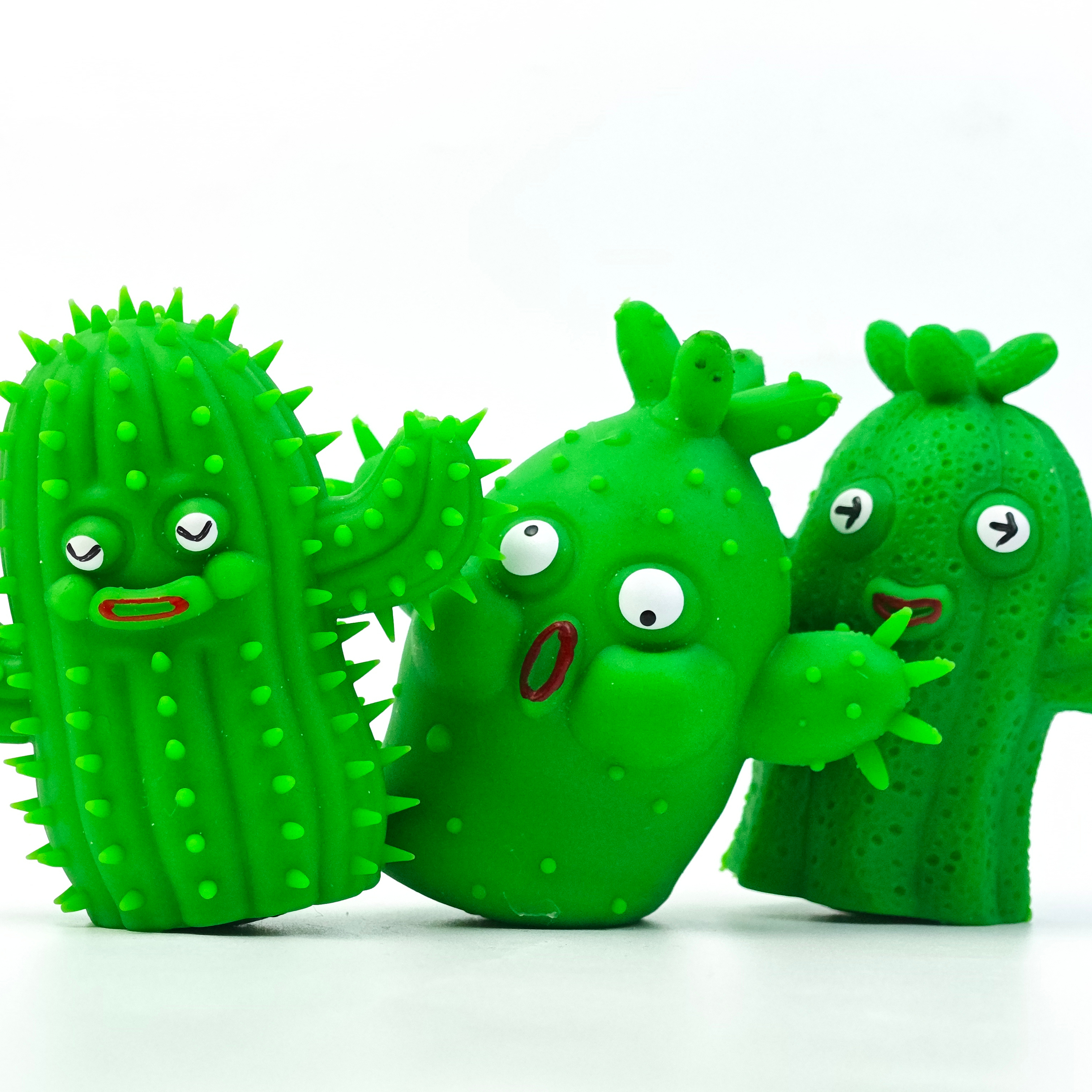 Squishy Stress Relief Cactus Plant TPR Toy - Customizable Kids' Squeeze Fidget Toy for Stress Relief and Relaxation