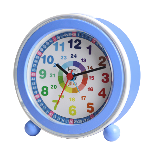 quartz analog melody beep beside desk alarm clock for kid