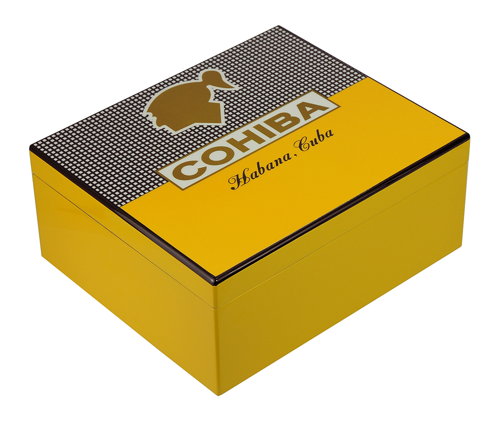 Хьюмидор Cohiba с логотипом на заказ, 25 карат, с 1 увлажнителем и 1 гигрометром, новинка 2019
