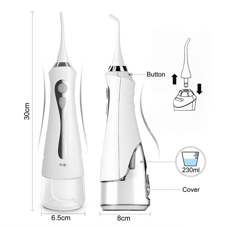 Oral Care Appliances Portable Irrigator Tooth Cleaner Cordless Water Flosser Teeth Cleaning Device