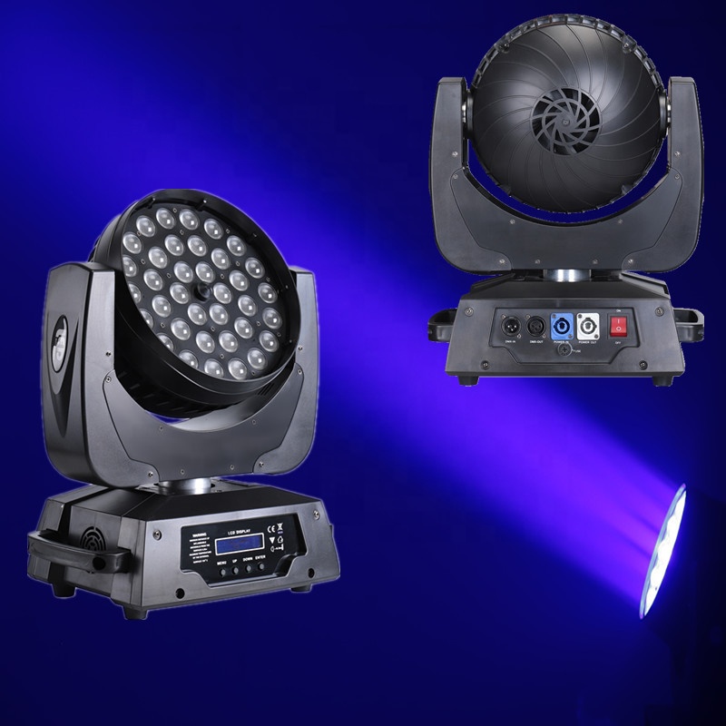 Профессиональное сценическое оборудование dmx dj RGBWY 5 в 1, прожектор с зумом 36x15 Вт, светодиодный прожектор с подвижной головкой