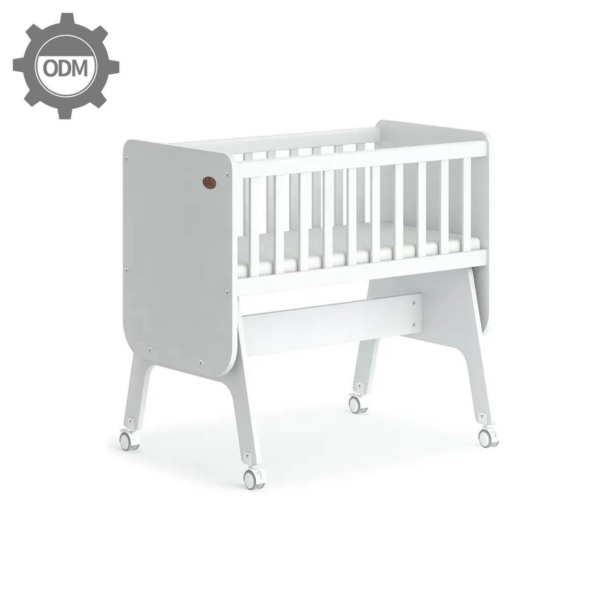 rocking cradle sleep OBM manufacturer pine wood white baby rocking cradle rocker wooden baby furniture