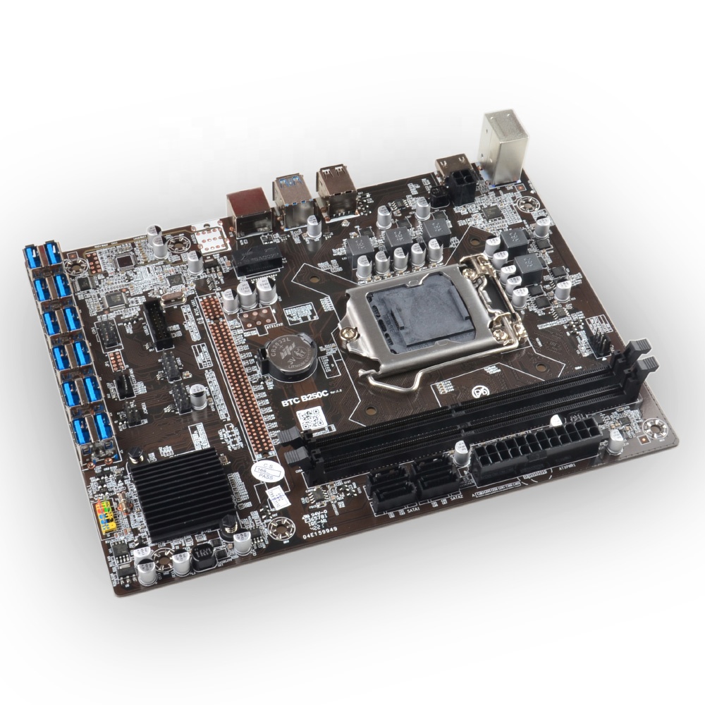 Абсолютно Новый LGA1151 B250C материнская плата 12xpcie для USB3.0 слот для графического процессора, поддержка DDR4 оперативная Память DIMM материнская плата компьютера