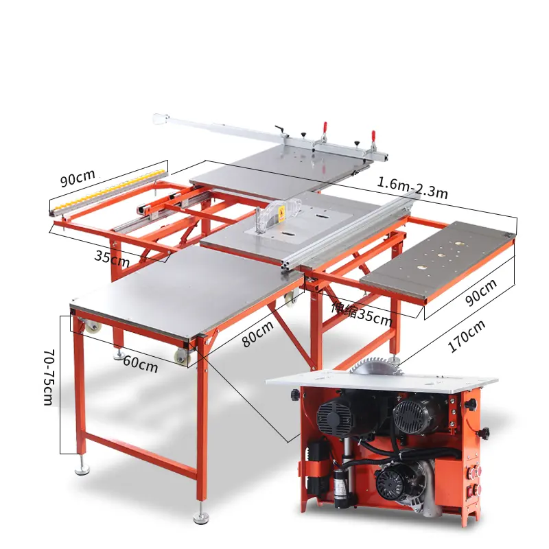 Woodworking cutting precision table/ portable panel saw machine sliding table saw for sale