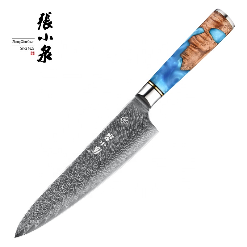 Нож gyuto, инструмент для рукоделия, нож из Дамасского дерева со стабилизацией, шеф-повар кирицукэ