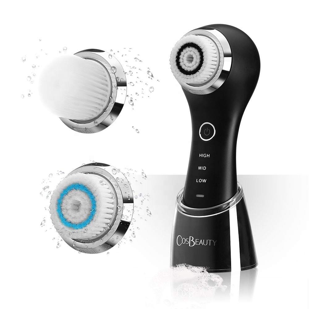 COSBEAUTY Hot Selling Facial Brushes Face Washing Machine Wash Vibrator Scrubber Massager Vibrating Ultrasonic Cleaner Beauty