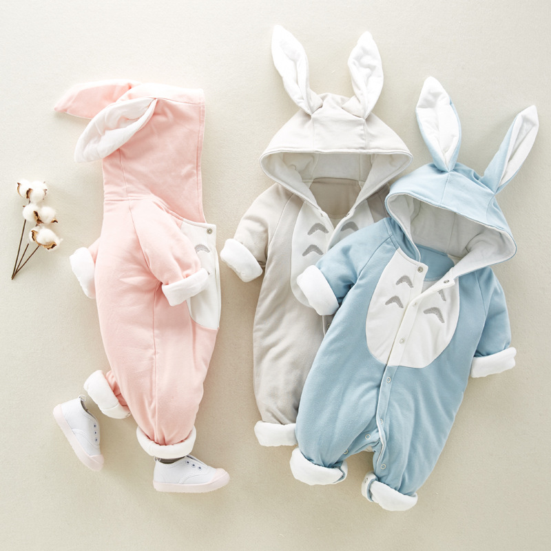 Newborn jumpsuit with cotton baby romper hat cotton baby jumpsuit baby clothes climbing clothes
