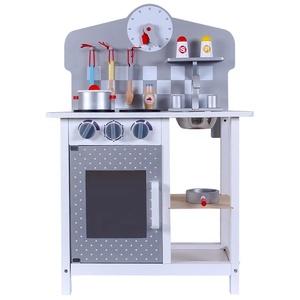 Factory Directly Supplier 36mouth Wooden Kitchen Toys Play Accessories Wooden Modern Kitchen Toy Set