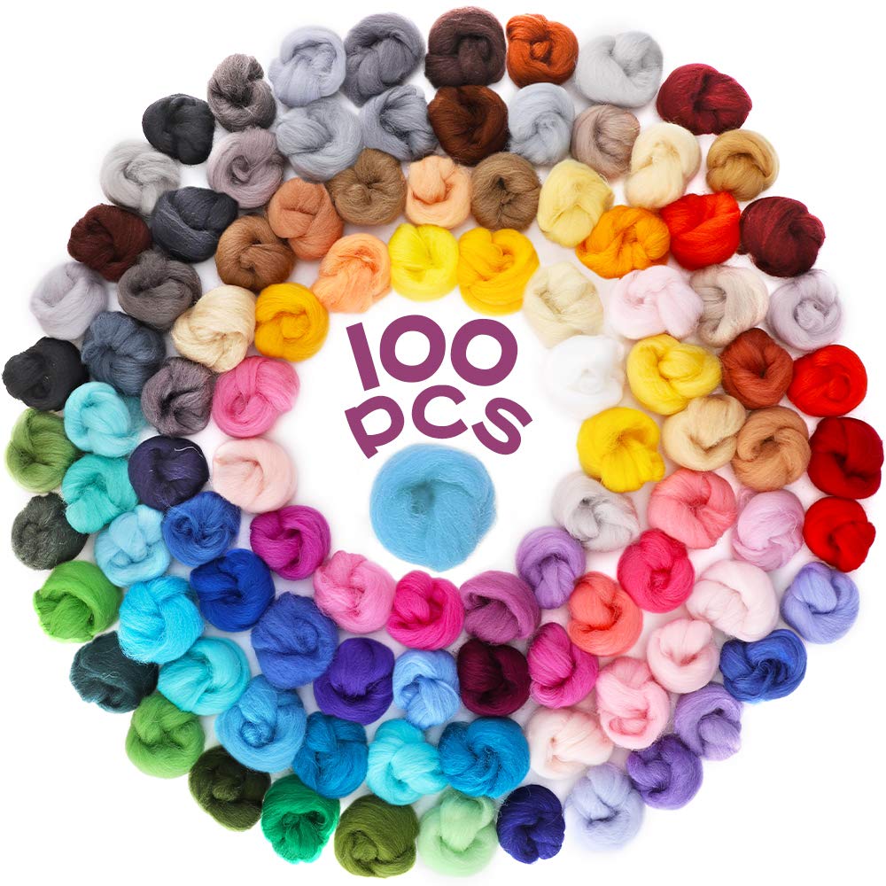 Шерстяная пряжа, 100% мериносовая шерсть для валяния иглой