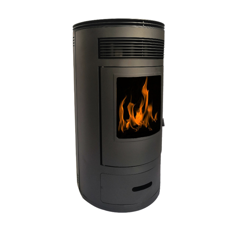 12kw 2020 new glass automatic cleaning indoor air pellet stove