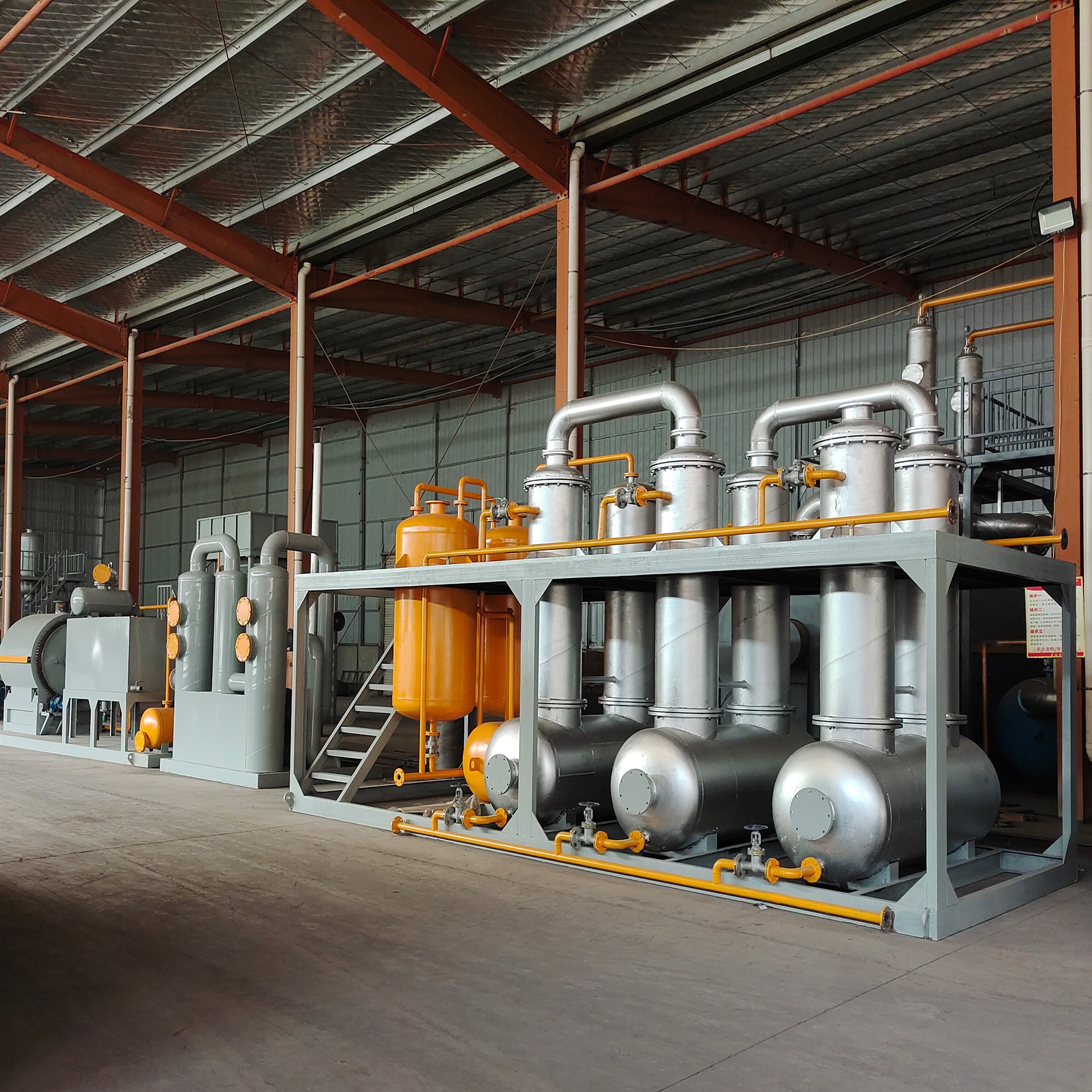 mobile waste plastic to diesel fuel oil pyrolysis plant