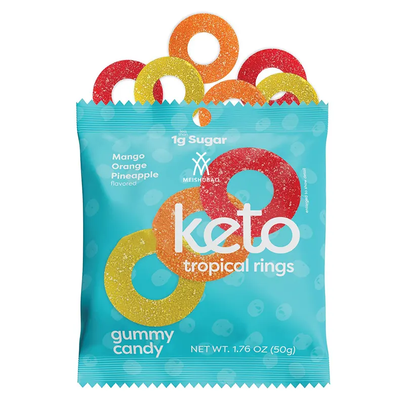 Naturally Flavored Keto Snacks Products Vegan Keto Gummy Candy Low Carb Keto Food