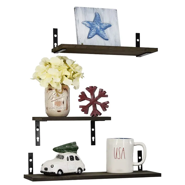 Accept Customization Unique Design Hot Sale Mounted Decorative Wall Shelf Rack