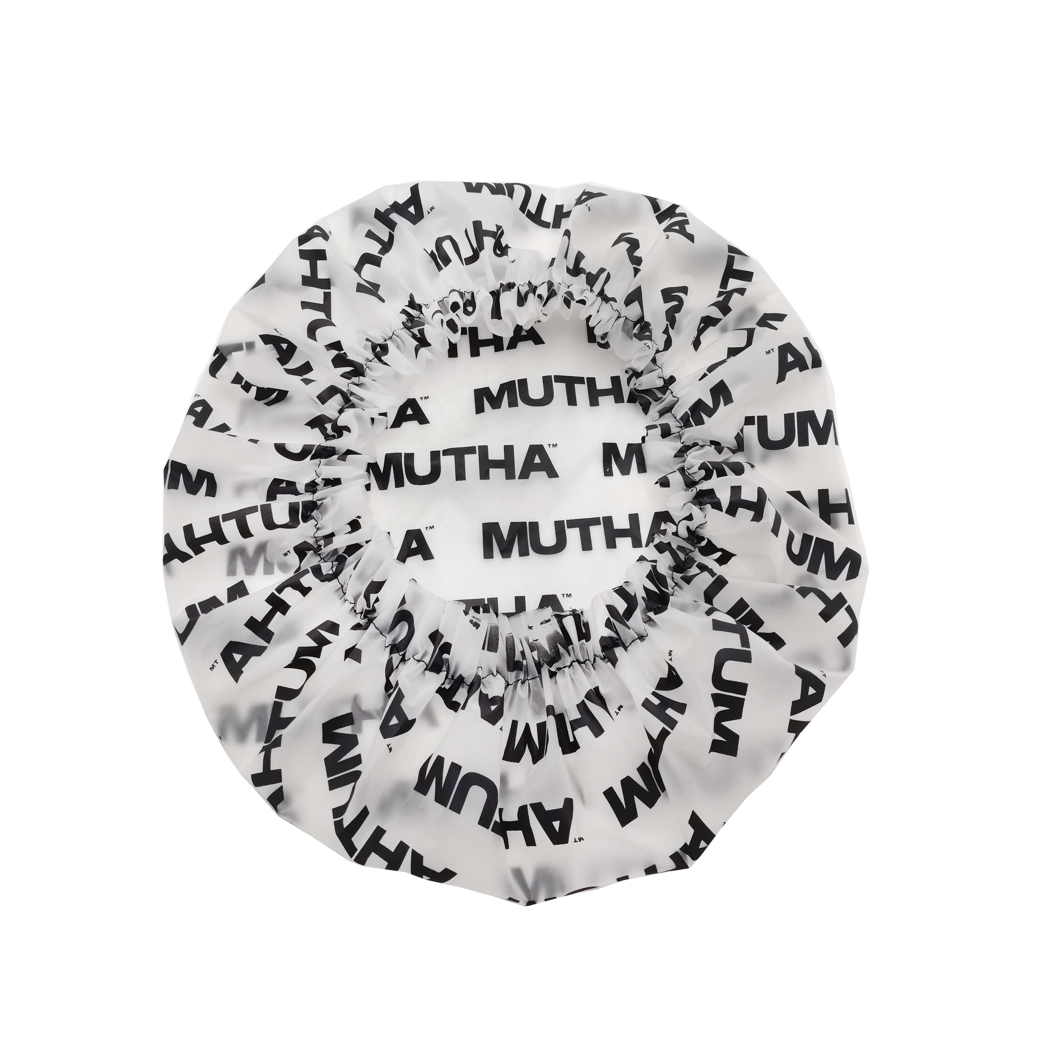 OEM Custom Design Transparent Letter Printed Plastic Shower Cap Silk Bonnets for Women waterproof shower cap