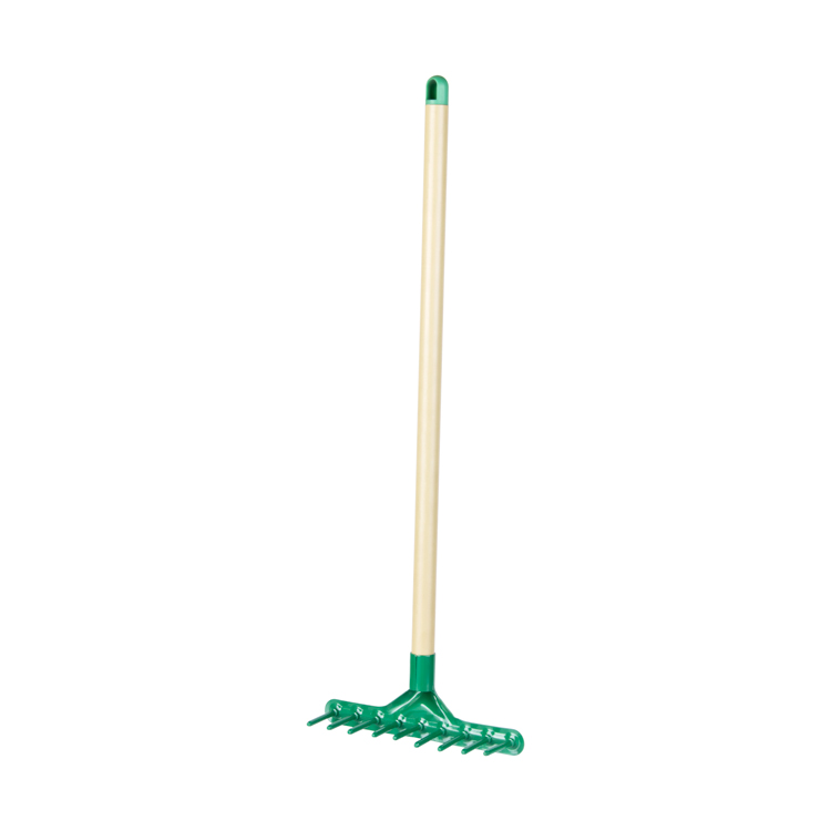 K & B Portable Small Garden Leaf Lawn Leveling Rake Nine-tooth Lawn Cleaning Rake Tool