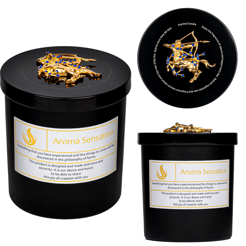 High Quality Zodiac Aromatic Scented Candles Multi Scents Soy Wax Candle