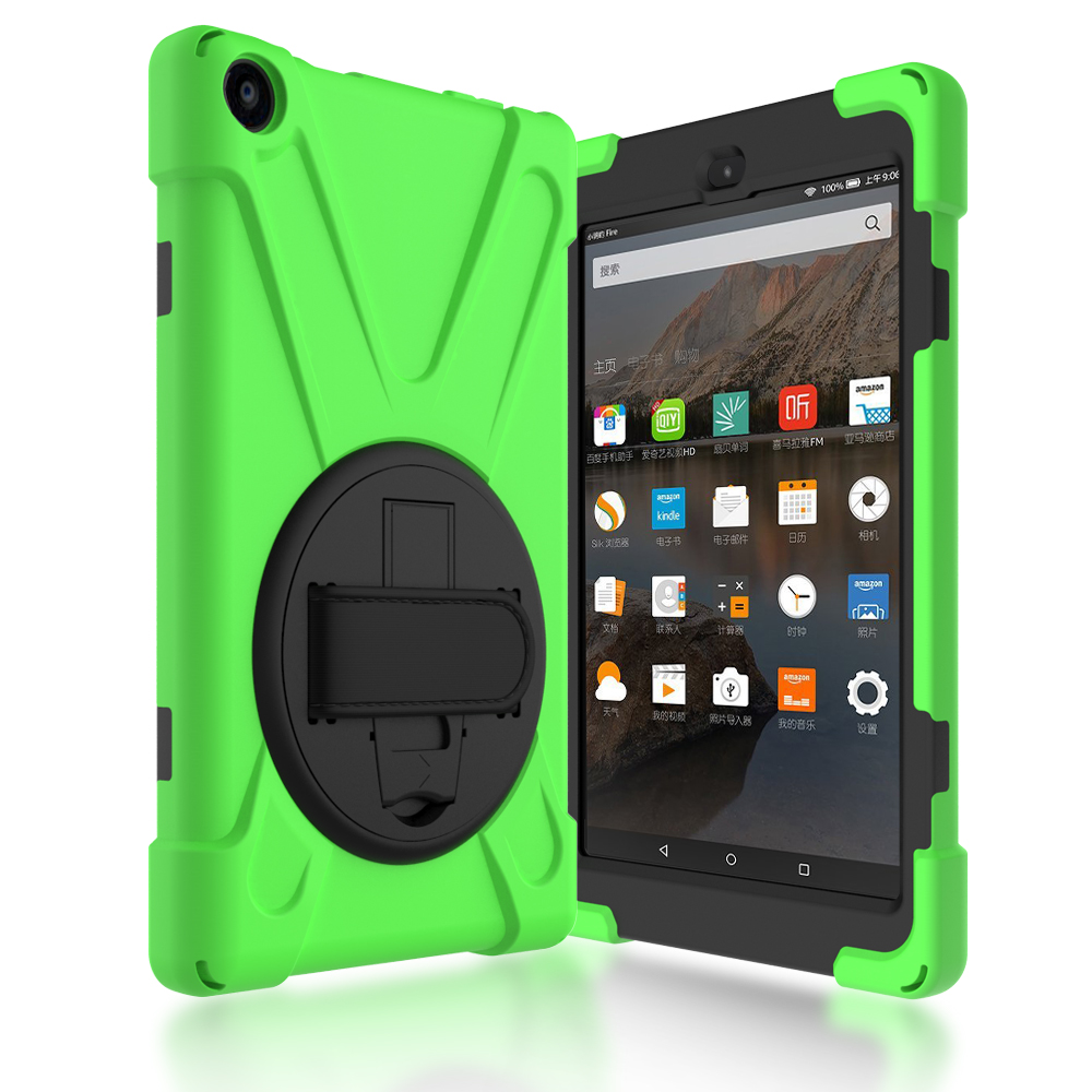 Сверхмощный Прочный чехол для Amazon Fire HD 8 планшет 7th Gen 2017 чехол с ремешком