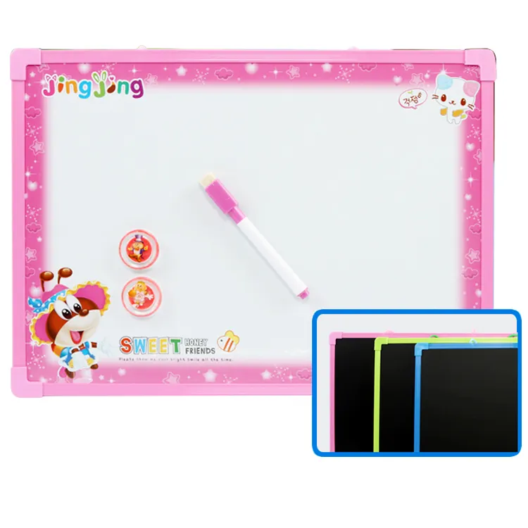 HZVCW toddler black chalkboard magnetic writing board custom print magnetic black and white board both sides are magnetic