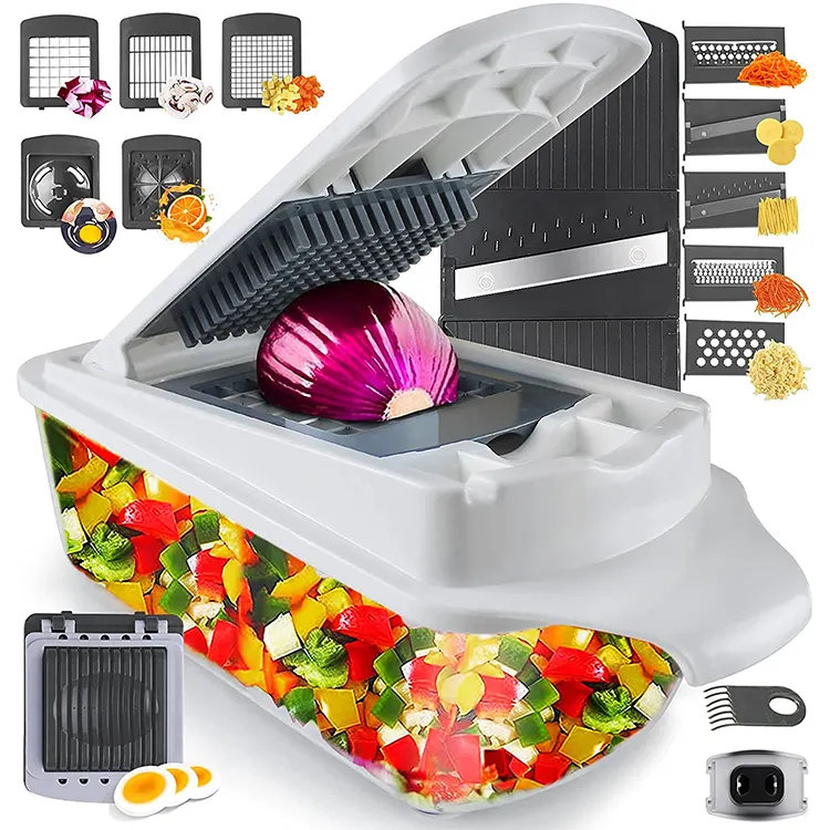 Amazon Top Seller 2022 Combined Kitchen Set Slicer Vegetable Cutter - Hand Garlic Press Chopper - Kitchen Accessories