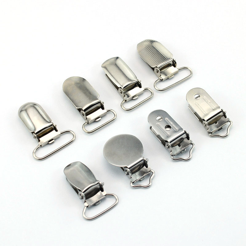 15mm West Coast Metal Clips Clamp Fasteners for Sewing Utility Notions Overalls Suspender Pants Teething Dummy Clips Bag Straps