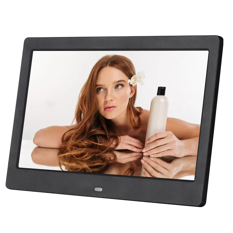 10 Inch LCD Screen Digital Photo Frame with Background Music, Support USB Drives/SD Card Loop AutoPlay
