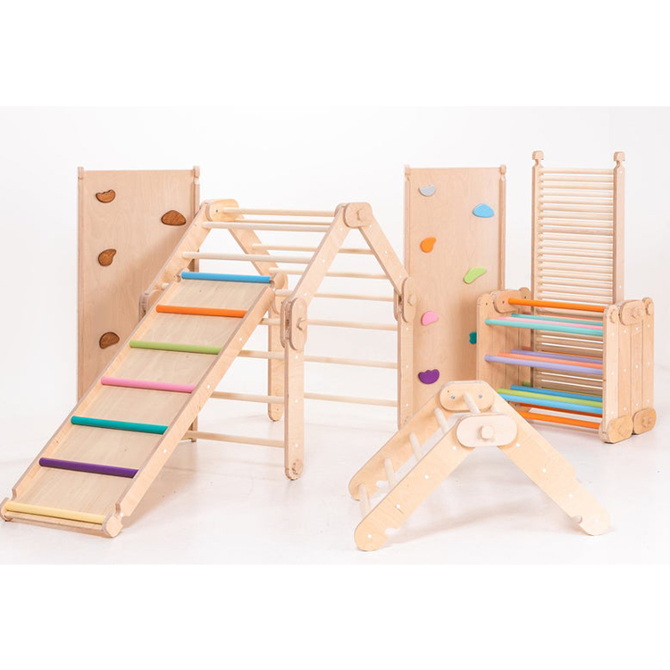 Winning Kids Pikler Triangle Climbing Frame With Ladder Wooden Climbing Triangle For Exercise Kids Playground Climber Triangle